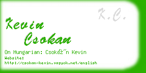 kevin csokan business card